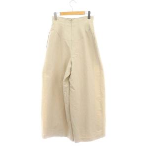 CLANE 23AW CORSET DESIGN WIDE PANTS パンツ タック 2 M ライトベージュ 15110-7102