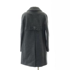 PAULE KA ウール チェスターコート アウター ミドル丈 スリット 38 チャコールグレー