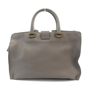 SAINT LAURENT PARIS Yライン プチカバス ハンドバッグ ショルダーバッグ 2way レザー グレー 311210