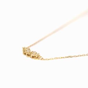 AHKAH BBライン ネックレス K18 ダイヤモンド 0.11ct イエローゴールド