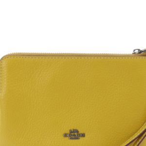 COACH PEANUTS コーナー ジップ リストレットスヌーピー ポーチ ロゴ マスタード CF215 /SR11