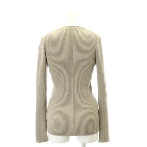 Plage Stretch Rib プルオーバー ニット セーター 長袖 リブ ウール ライトモカ