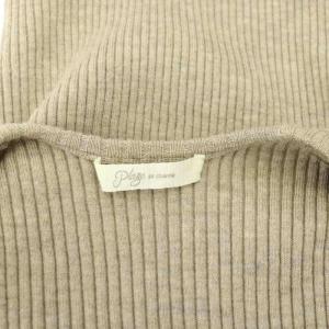 Plage Stretch Rib プルオーバー ニット セーター 長袖 リブ ウール ライトモカ