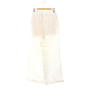 Deuxieme Classe 23SS Handsome リネン ワイドパンツ イージー インナー付き 36 白 ホワイト