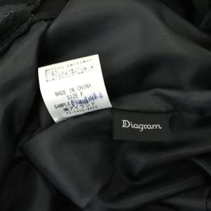 Diagram GRACE CONTINENTAL レース オールインワン 七分袖 ロングパンツ ベルト付き F 黒 ブラック