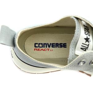 CONVERSE ALL STAR REACT2.0 TREKWAVE OX スニーカー プラットフォーム キャンバス 23cm グレー SH