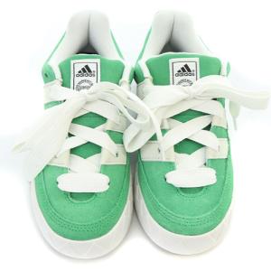 adidas アディマティック スエードスニーカー ロゴ 23.5cm 緑 グリーン GZ6202