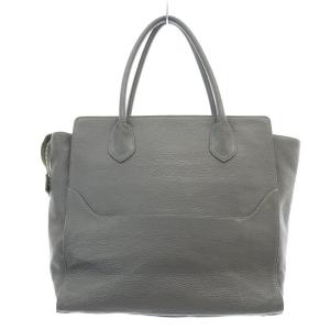 HAMANO ターンロック レザー ハンドバッグ トートバッグ レザー グレー