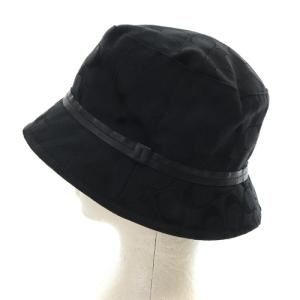 COACH シグネチャー バケットハット 帽子 P/S 黒 ブラック