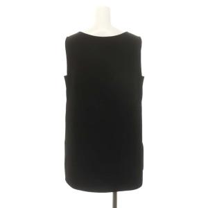 ADORE ドライタッチダブルクロストップス ブラウス ノースリーブ Uネック 38 M 黒 ブラック 531-3110321