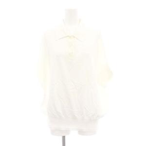 24SS ウォッシャブルドルマンポロニット ポロシャツ 半袖 F 白 ホワイト