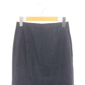 UNITED ARROWS デニムコンビ タイトスカート ロング 切替 36 紺 黒 ネイビー ブラック /DF OS