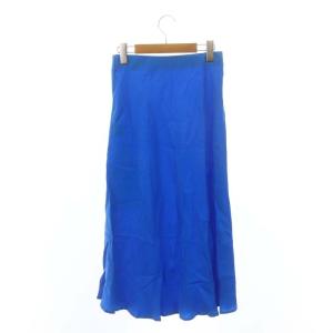 L'Appartement 22AW Feminity Skirt フレアスカート イージー ミモレ ロング 34 XS 青 ブルー 22060560400230