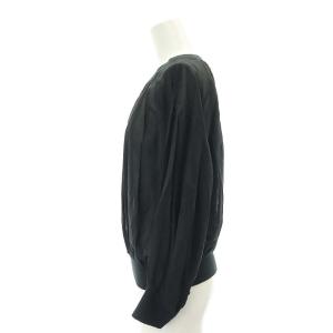 EPOCA ザショップ シアープルオーバー カットソー 長袖 コットン混 40 黒 ブラック