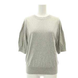 IENA FILARTEX Vネックアンサンブルニット カーディガン 長袖 カットソー 五分袖 杢グレー