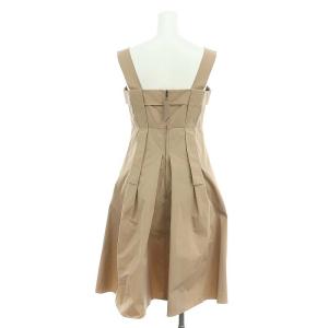 FOXEY NEW YORK ストレッチグログラン BOUQUET ワンピース ロング 38 M ベージュ