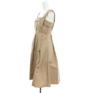 FOXEY NEW YORK ストレッチグログラン BOUQUET ワンピース ロング 38 M ベージュ