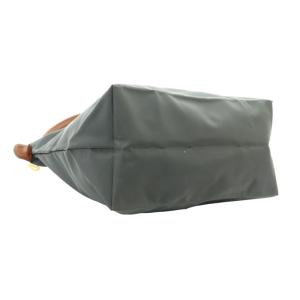 Longchamp SHOPPING ルプリアージュ トートバッグ ナイロン レザー ロゴ 折りたたみ可 紺 ネイビー 茶 ブラウン