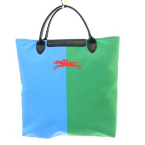 Longchamp ROBERT INDIANA 23AW トートバッグ ハンドバッグ キャンバス 青 ブルー 緑色 グリーン 赤 レッド
