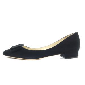 FOXEY パンプス リボンデザイン ポインテッドトゥ 35.5 ブラック