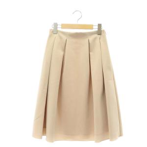 SKIRT MILANESE スカート フレア ひざ丈 タック 38 S ピンクベージュ /AT OS