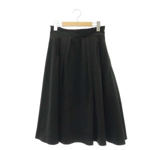 Skirt Le Mirabeau スカート フレア ミモレ ロング タック 38 S 黒 ブラック /AT