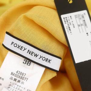 FOXEY NEW YORK SKIRT SANGRIA フレアスカート 膝丈 タック 38 マスタード色 43887 /ES OS