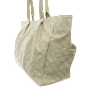 GHERARDINI ソフティ Softy トートバッグ 総柄 ロゴ ナイロン レザー ベージュ