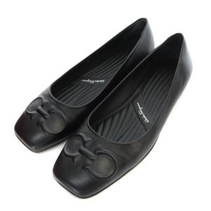PEONY ピオニー バレエシューズ フラットシューズ パンプス シューズ ガンチーニ エンボス加工 レザー 5.5 23cm
