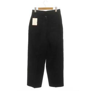 Plage 24SS CHINO ワイドパンツ タックパンツ テーパード 38 黒 ブラック