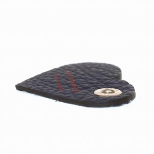 Hervé Chapelier レザーチャーム ハート バッグチャーム サフィール 122LTR