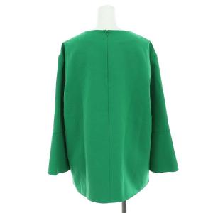 ADORE 22SS ミドルジョーゼットブラウス プルオーバー 長袖 ストレッチ 38 緑 グリーン