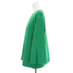 ADORE 22SS ミドルジョーゼットブラウス プルオーバー 長袖 ストレッチ 38 緑 グリーン
