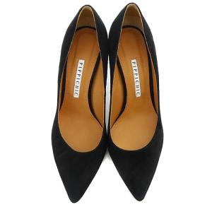 PIPPICHIC ポインテッドトゥ ハイヒール パンプス スエード 36.5 23.5cm 黒 ブラック