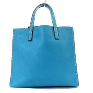 MARC JACOBS ミニ グラインド トートバッグ ショルダーバッグ 2way 斜め掛け レザー 青 ブルー M0013268