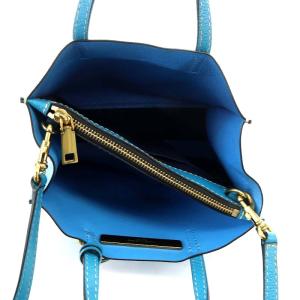MARC JACOBS ミニ グラインド トートバッグ ショルダーバッグ 2way 斜め掛け レザー 青 ブルー M0013268