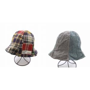 パッチワークリバーシブル チューリップハット 帽子 M マルチカラー