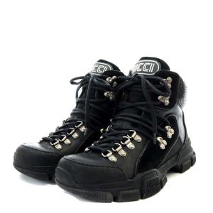 GUCCI ×SEGA レザー フラッシュトレック ハイトップスニーカー 37.5 ブラック 522989