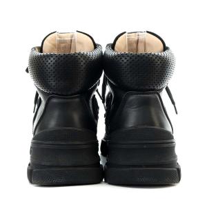 GUCCI ×SEGA レザー フラッシュトレック ハイトップスニーカー 37.5 ブラック 522989