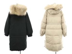 Diagram GRACE CONTINENTAL マルチモッズコート アウター ブルゾン リバーシブル 36 S 黒 ブラック 茶 ブラウン