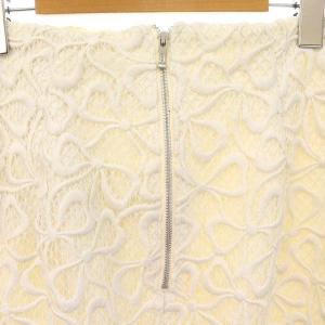 CELFORD 24SS オリジナルリボンメッシュレーススカート ロング タイト 36 オフホワイト