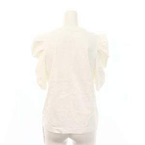 CELFORD 24SS バリエーションプリントTシャツ カットソー 五分袖 パフスリーブ 36 白 ホワイト グレー