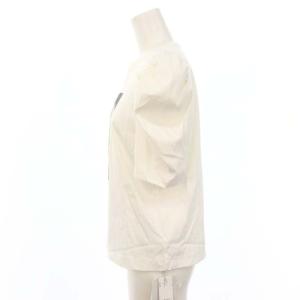 CELFORD 24SS バリエーションプリントTシャツ カットソー 五分袖 パフスリーブ 36 白 ホワイト グレー