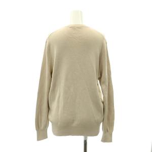 EVERYDAY I LIKE コットン クルーネック カーディガン 長袖 ニット ベージュ