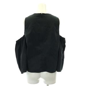YOKO CHAN YOKOCHAN オフショルブラウス 八分袖 オープンショルダー 38 黒 ブラック /MI OS