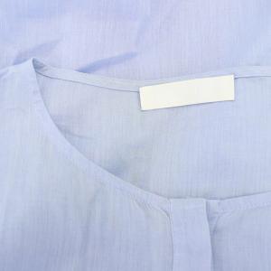 Merlette 22SS MERTEL ワンピース 膝丈 長袖 前開き ギャザー 水色 ライトブルー