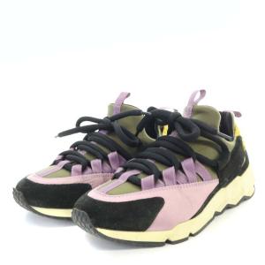PIERRE HARDY トレックコメット スニーカー ローカット 38 24cm カーキ 黒 ブラック 紫 パープル