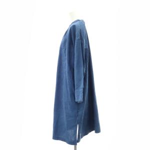 nest Robe リネンコットン染めエプロン 23SS UpcycleLino Linen Cotton Indigo Dyed Embro