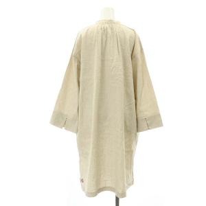 nest Robe リネンコットン染めエプロン 23SS UpcycleLino Linen Cotton Indigo Dyed Embro