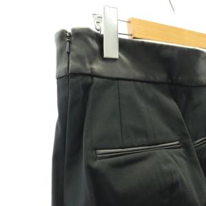 Mame Kurogouchi ハイウェストチノフレアトラウザーズ パンツ ストレート 3 黒 ブラック MM21PF-PT706